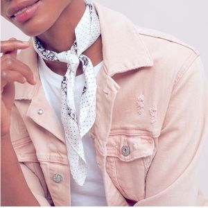 White scarf…silk….one size…Anthropologie